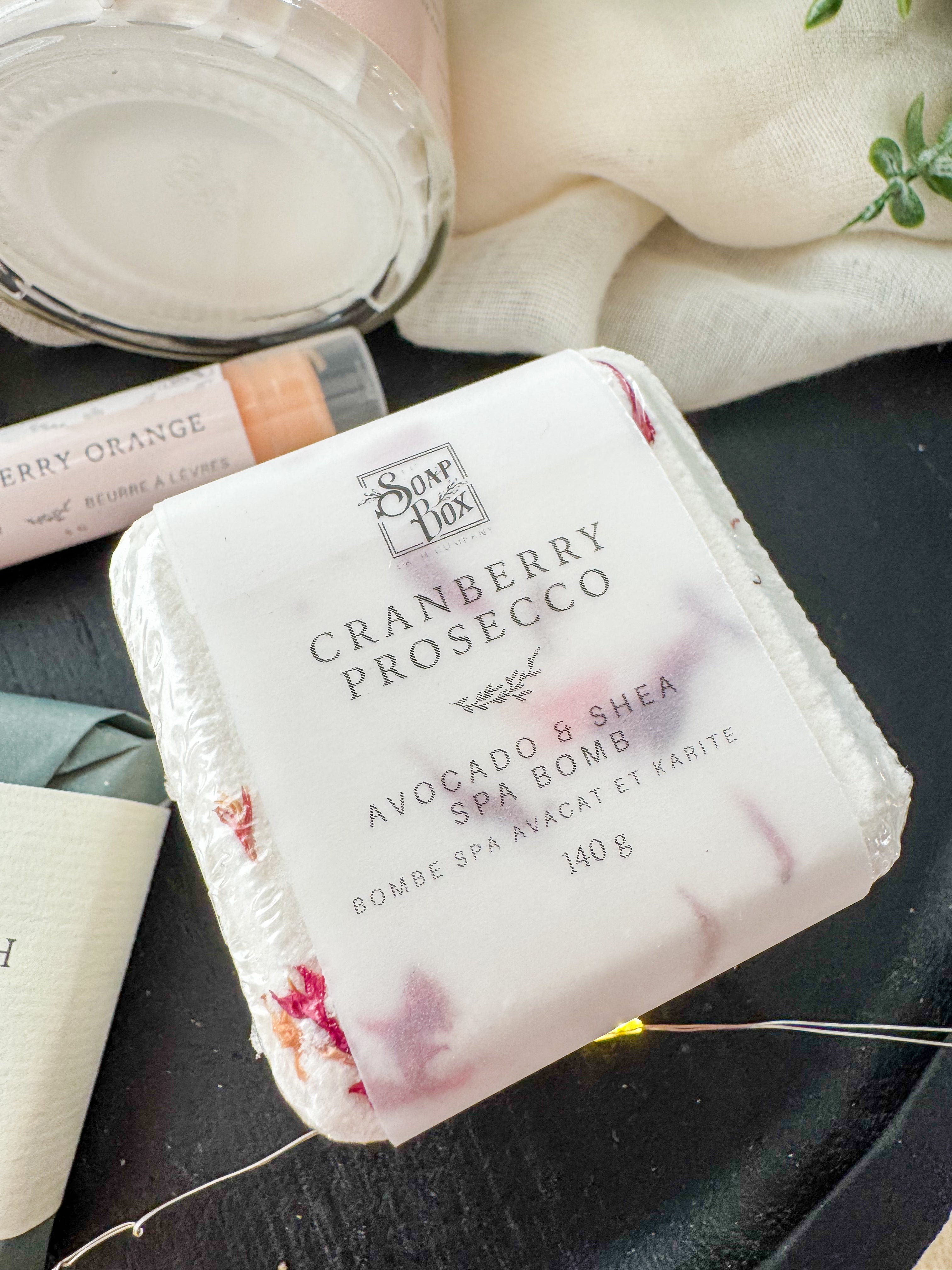 Cranberry Prosecco Spa Bomb